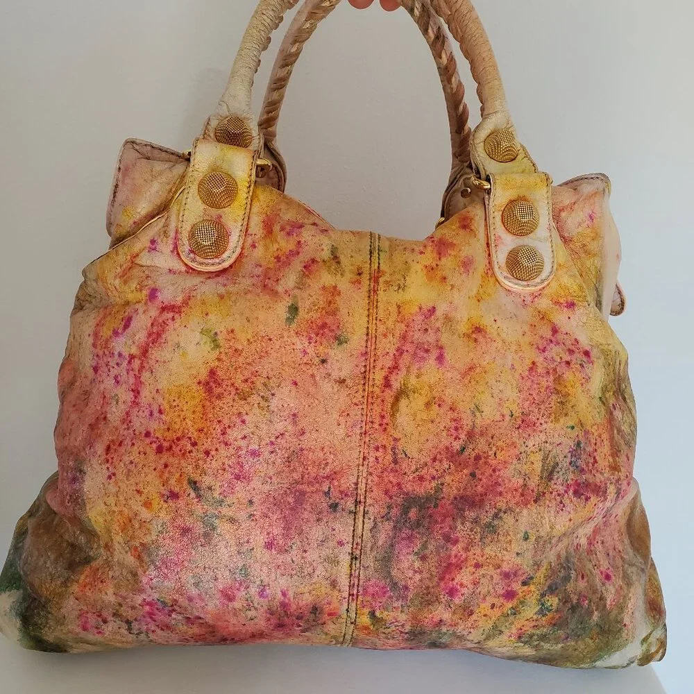 Balenciaga Graffiti Velo giant City bag pink red yellow orange neo classic work - Picture 4 of 14